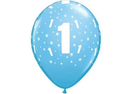 1º Ano Balão Látex Azul Estrelinhas